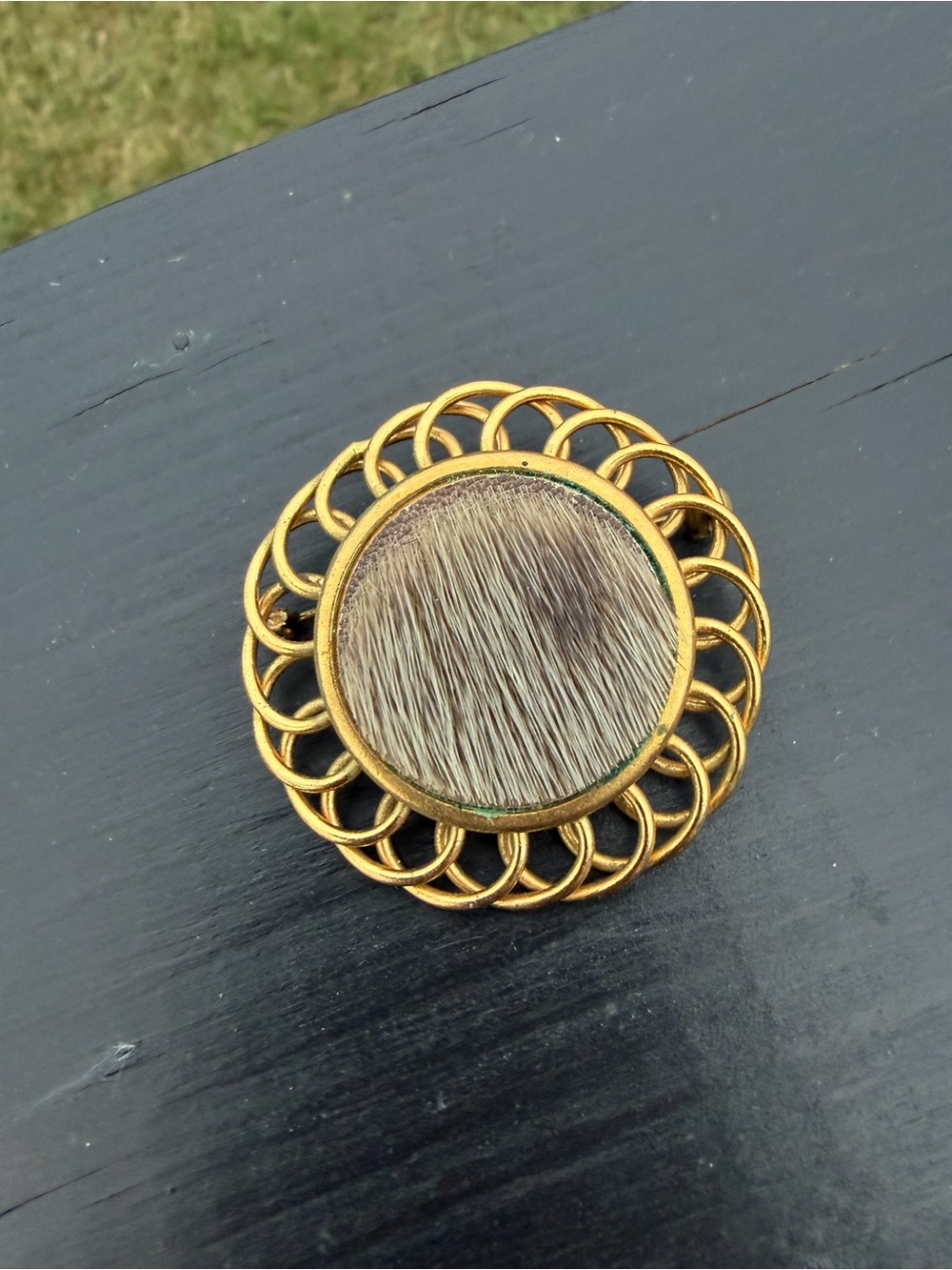 Vintage Horse Hair Brooch